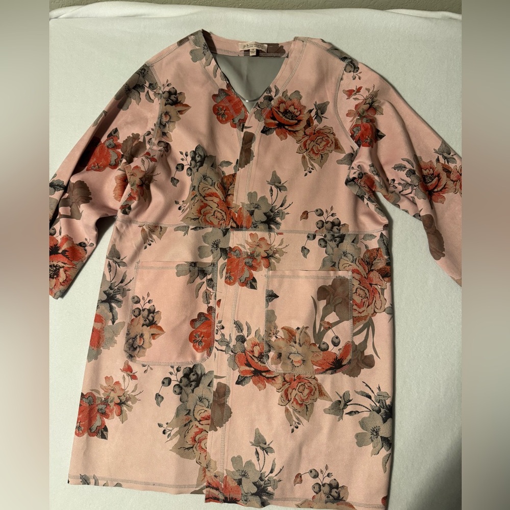Philosophy Pink and Brown Floral Top
